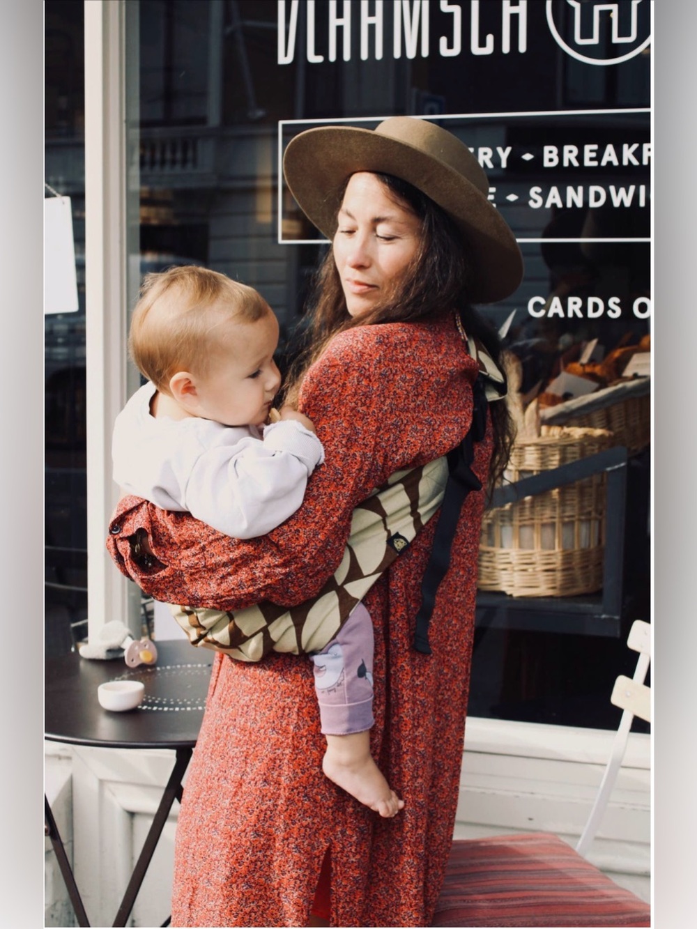 Baby Hip Seat Carrier Sling in Olive Pattern - Unbranded